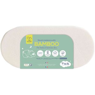Matelas de couffin sans traitement déhoussable et réversible 32x72cm