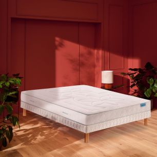 Matelas latex 100% naturel 7 zones 24cm Merinos COZYGREEN 140x190 (fond blanc)