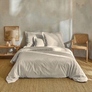 Parure de lit percale unie 
