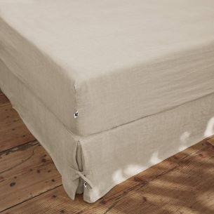 Drap housse lin lavé