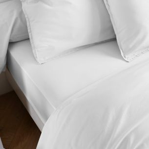 Drap housse coton lavé bonnet 30 cm - SOMEO