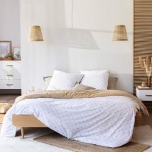Lit SMOOTHCLOUD 160x200 cm en bois naturel