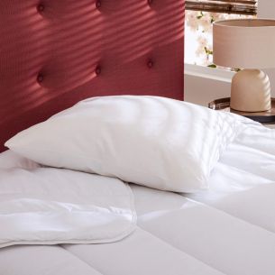 Oreiller éco naturel moelleux enveloppe coton bio Someo
