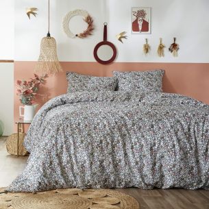 Parure de lit coton imprimé floral