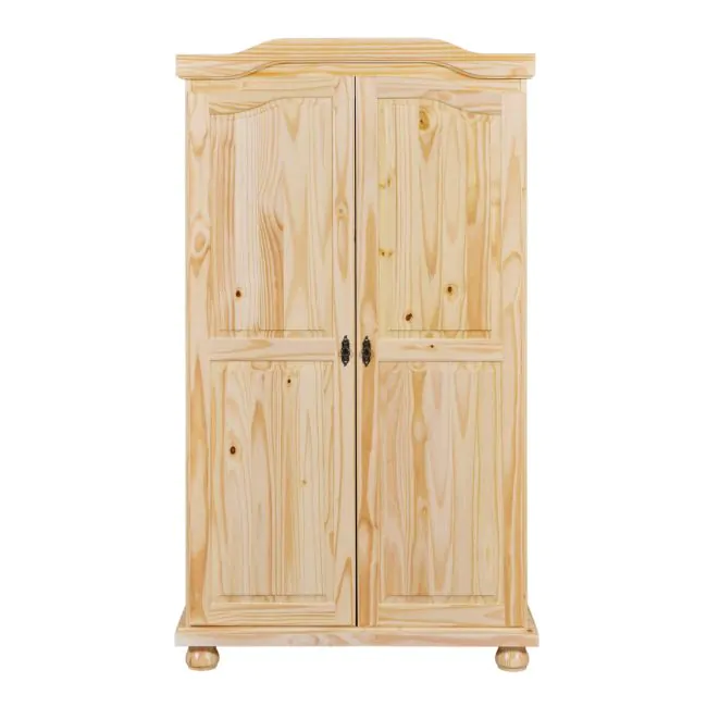 Armoire 2 portes en bois massif chêne clair - ar12042 TERRE DE NUIT Pas  Cher 