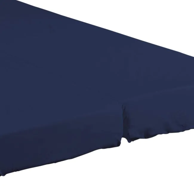 Drap housse imprimé 120x190 cm 100% coton DIEGO bleu baltique Bonnet 23 cm