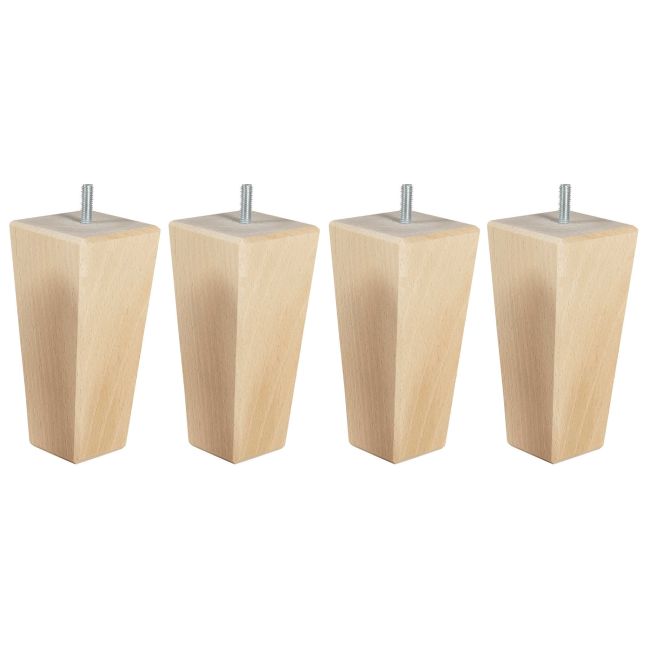Drenky Lot De 4 Pied De Meuble Bois Pied De Lit 15 Cm Pied Table Basse