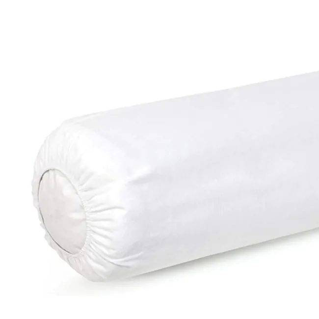 Housse protège-traversin blanc 140 cm 200 g/m² coton