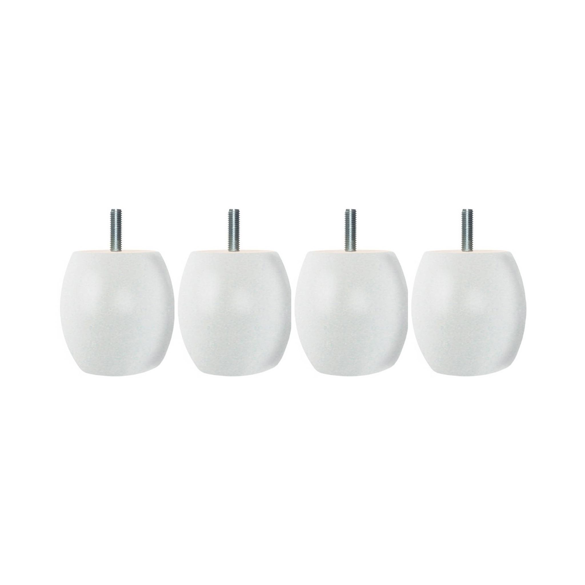 Lot De 4 Pieds De Lit En Bois Blanc - 15 X 5 Cm - Neufs, Standard, Pour Adulte