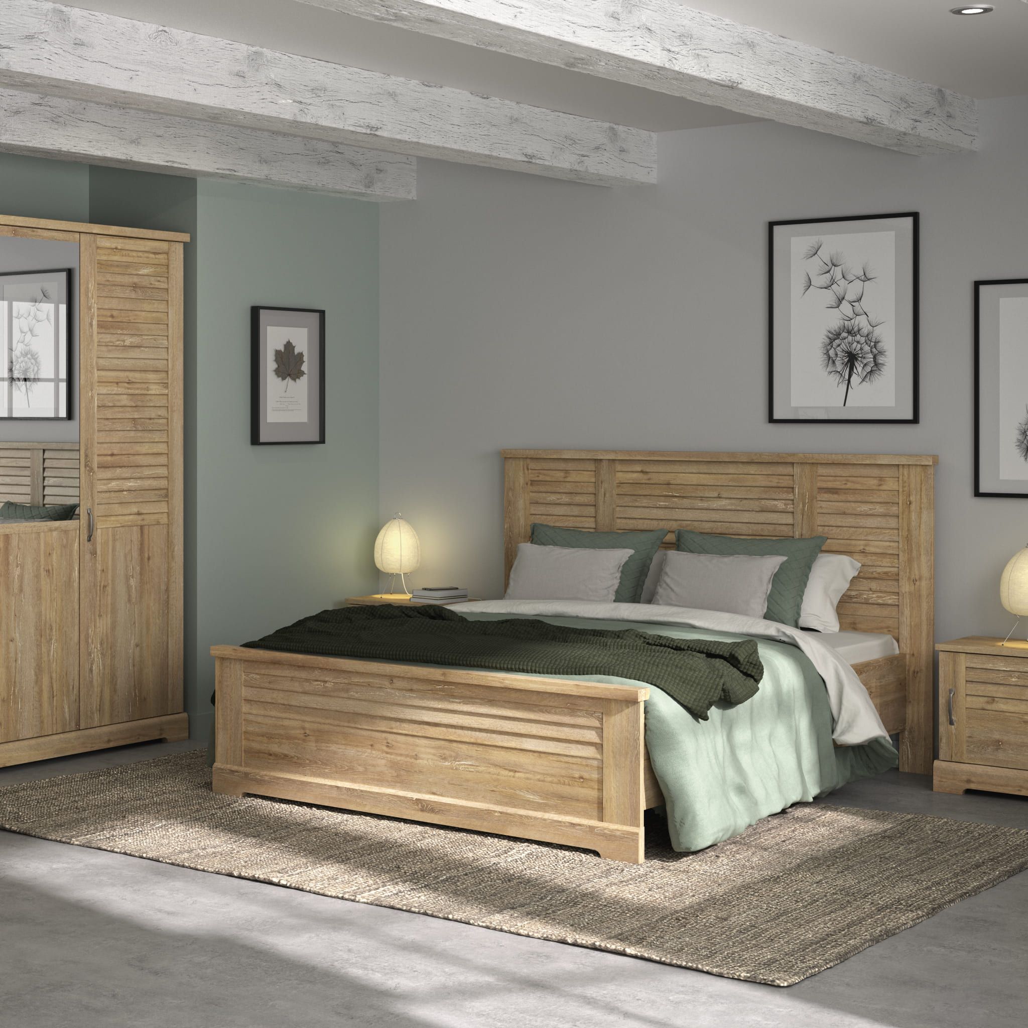 Armoire Rustic3 en hevea massif de qualité. Meuble en bois massif pour