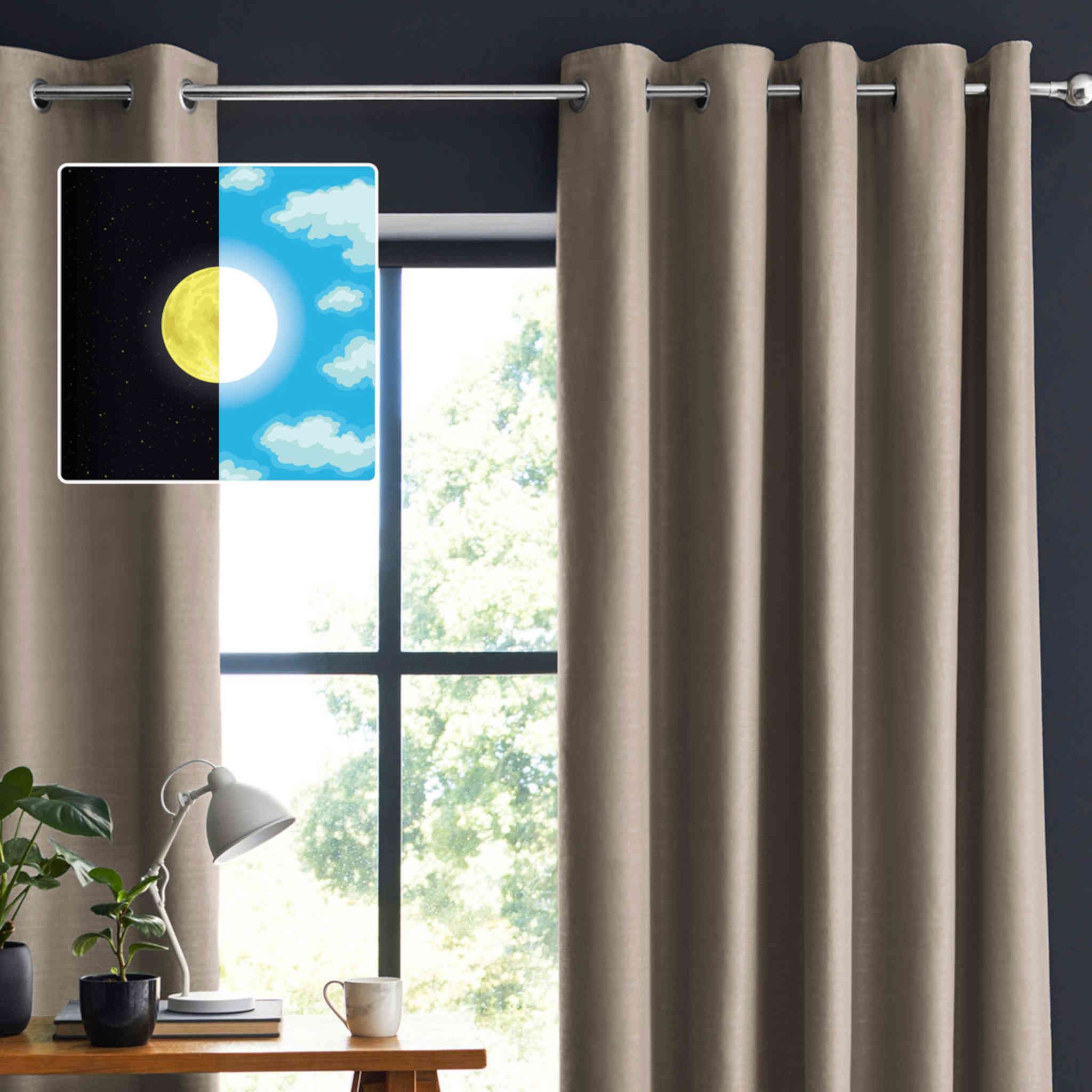 Melodieux Lot de 2 rideaux 100 % occultants pour chambre à coucher, rideaux de fenêtre à isolation