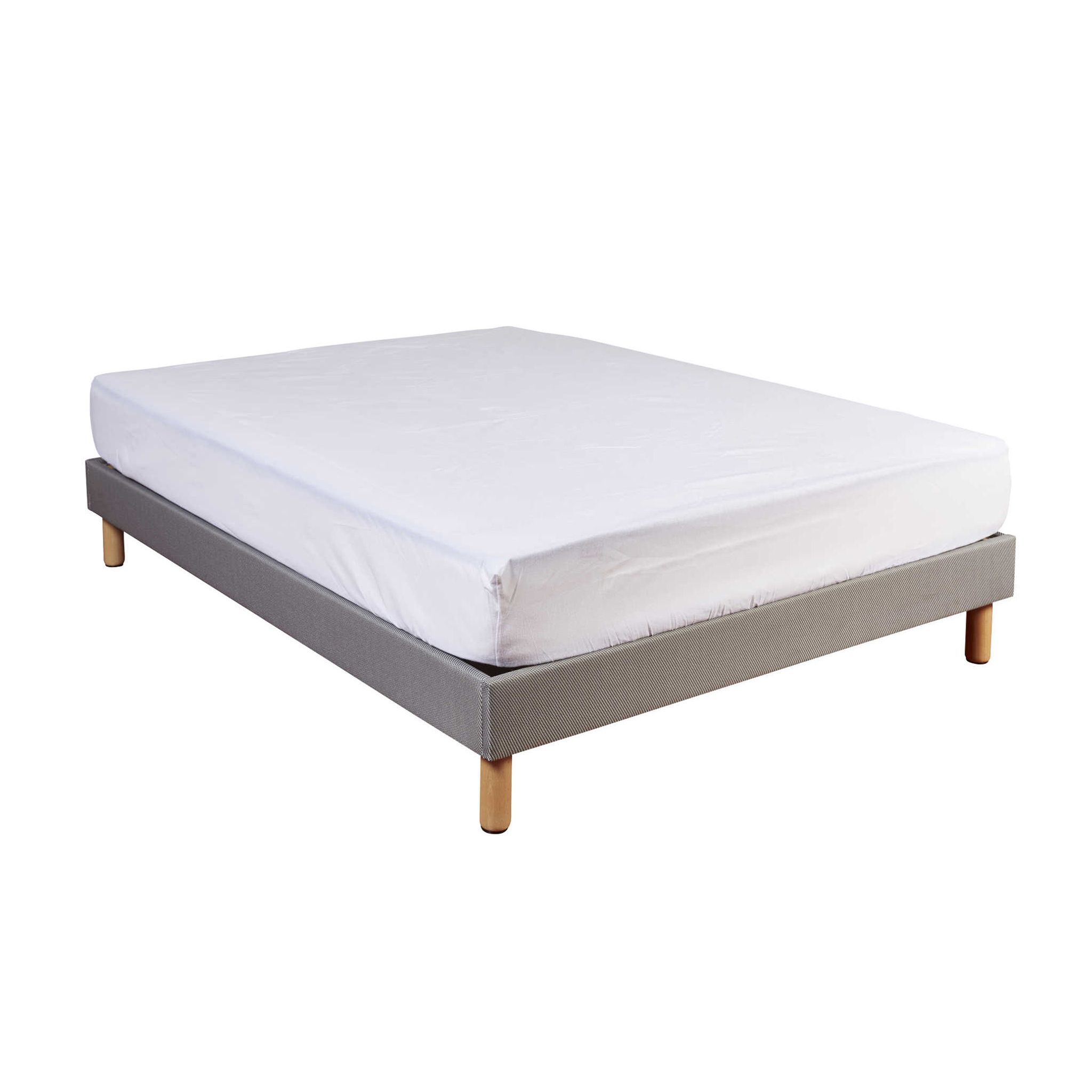 Protège-matelas Matelassé 100 % Coton Imperméable [1,2 Pieds] TC200 Drap-housse Matelassé Hypoallergénique Respirant Lavable En Machine Jupes élastiques Très Profondes