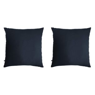 Lot de 2 taies d'oreillers double gaze de coton marine