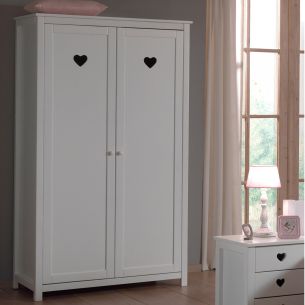 Armoire 2 Portes en Bois Blanc AR2001