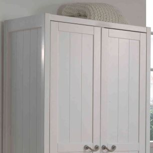 Armoire 2 portes bois blanc ensemble - Terre de nuit