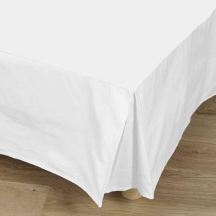 Cache-sommier blanc 100% coton