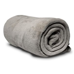 Couverture Polaire Gris Clair 100% Polyester