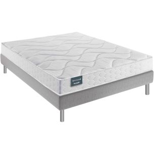 Ensemble Dunlopillo Aérial® 18 cm TULIPE, matelas, sommier, pieds 140x190 (fond blanc)