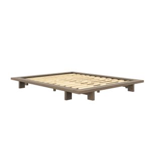Lit futon JAPAN en pin massif foncé style japonais