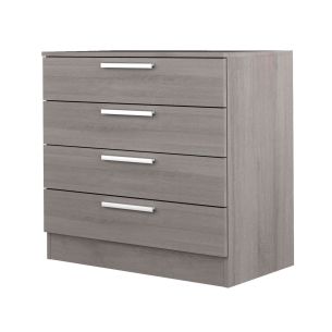 Commode 4 tiroirs en bois gris - CO9004