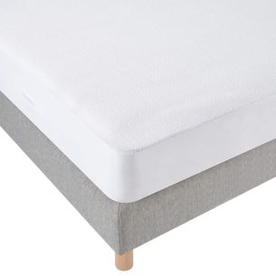 Protège Matelas Blanc Anti Acariens 90x190 - hdmeubles