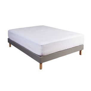 Drap housse 2 en 1 avec protège-matelas 180 x 200 cm Gris - EPEDA Réf.  JG1431518020000