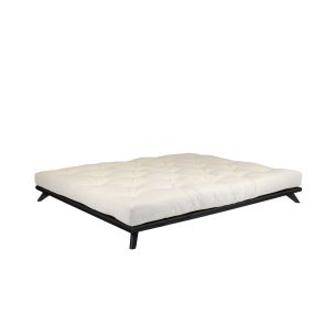 Lit futon en pin massif noir