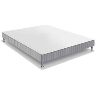 Sommier Simmons à Lattes Recouvertes D35V + Pieds 140x190 (fond blanc)