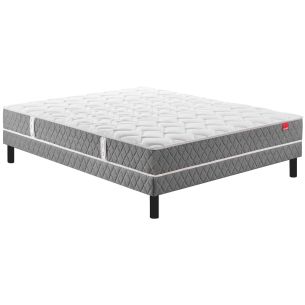 Ensemble Epeda ressorts ensachés très ferme TENDANCE + sommier + pieds
