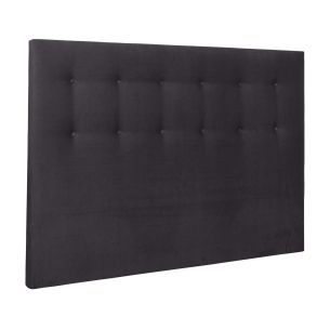 Tête de lit déco capitonnée gris charcoal - Someo