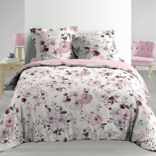 Parure de lit percale Velvet Flower blanc