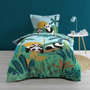 Parure de lit enfant Panda life 140x200