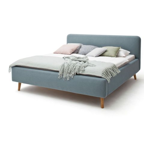 Lit scandinave capitonné en tissu - LT8001
