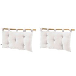 Lot de 2 têtes de lit à suspendre double gaze 50x80 cm