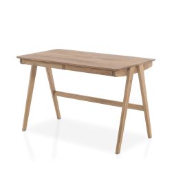 Bureau 2 tiroirs en bois massif chêne clair - BU16008