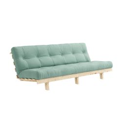 Banquette ajustable LEAN en pin massif naturel avec matelas futon 130x190