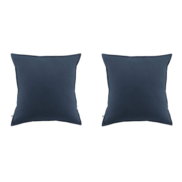 Lot de 2 taies d'oreiller flanelle marine