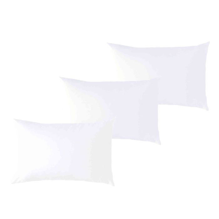 Lot de 3 taies d'oreiller bébé coton bio blanc Lot de 3 taies d'oreiller bébé coton bio blanc