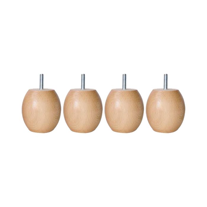 4 pieds boules bois vernis naturel FOND BLANC 4 pieds boules bois vernis naturel FOND BLANC