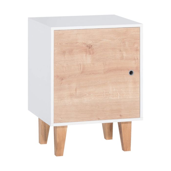 Chevet 1 porte en bois avec pieds en chêne massif - CH17021 Chevet 1 porte en bois avec pieds en chêne massif - CH17021
