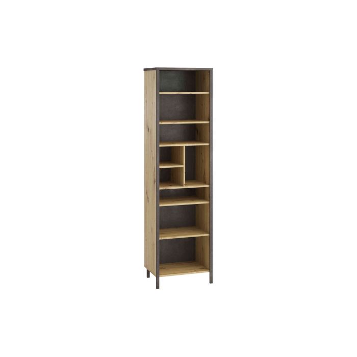 Bibliothèque haute 9 cases en bois imitation chêne clair - BI13001-1 Bibliothèque haute 9 cases en bois imitation chêne clair - BI13001-1