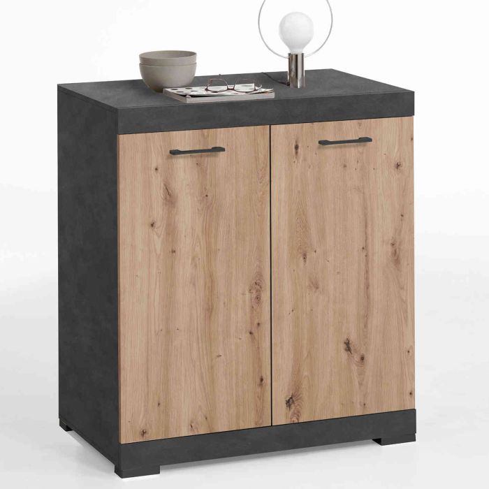 Commode 2 Portes Pino 104cm Marron