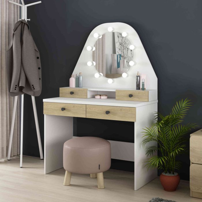 Coiffeuse enfant avec miroir en bois - CF9010 Coiffeuse enfant avec miroir en bois - CF9010