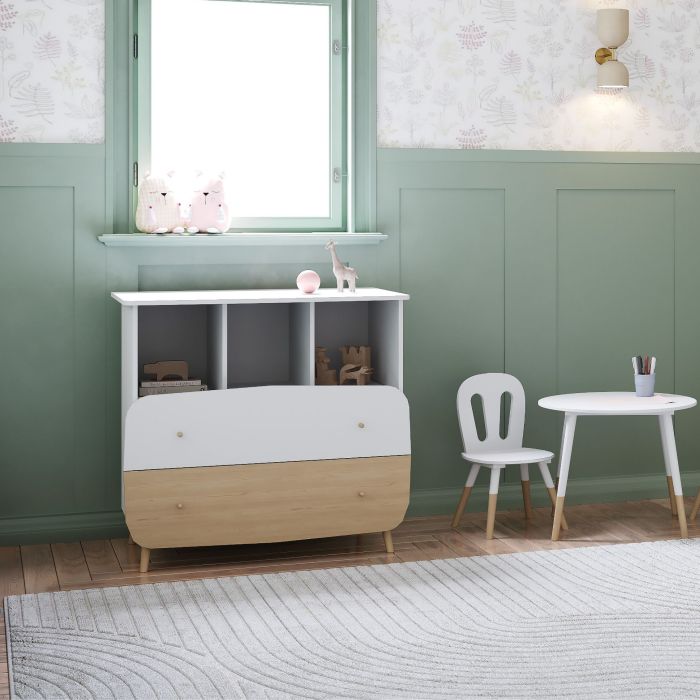 Commode en bois avec 2 tiroirs - CO214 Commode en bois avec 2 tiroirs - CO214