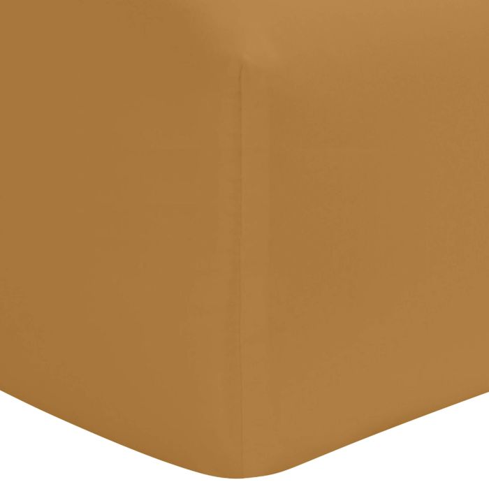 Drap housse 100% coton biologique bonnet 40 cm jaune