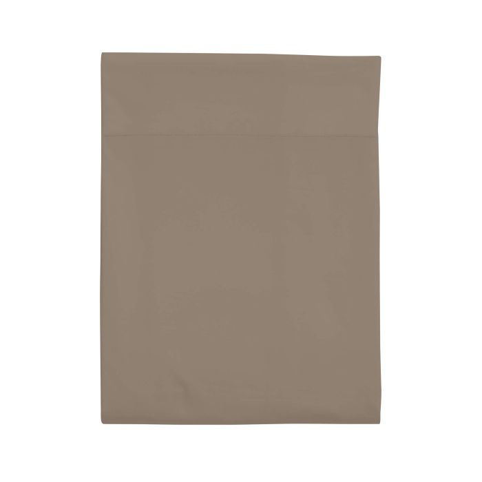 Drap plat taupe 100% coton biologique Drap plat taupe 100% coton biologique