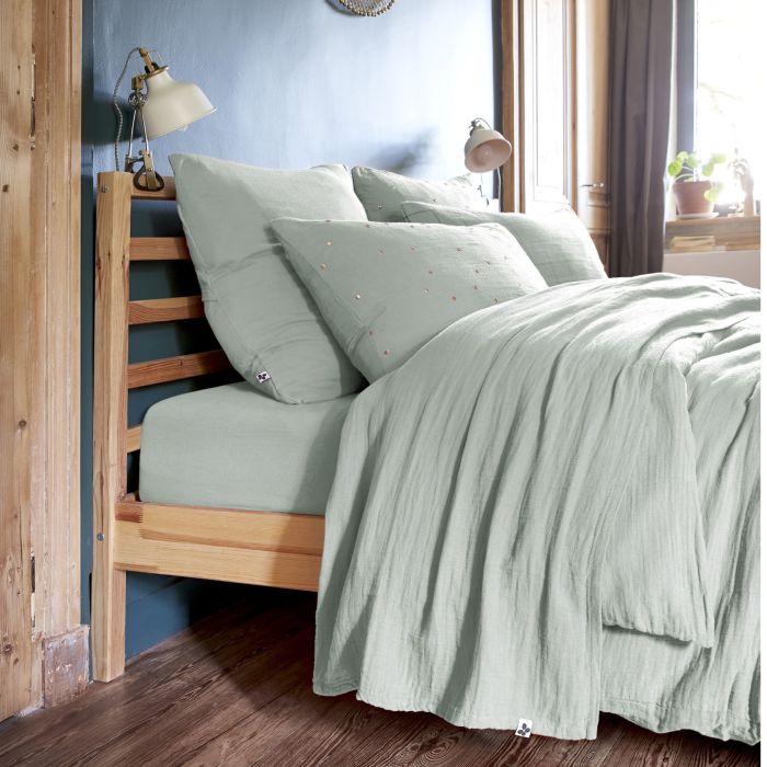 Drap plat gaze de coton Gaïa Drap plat gaze de coton Gaïa