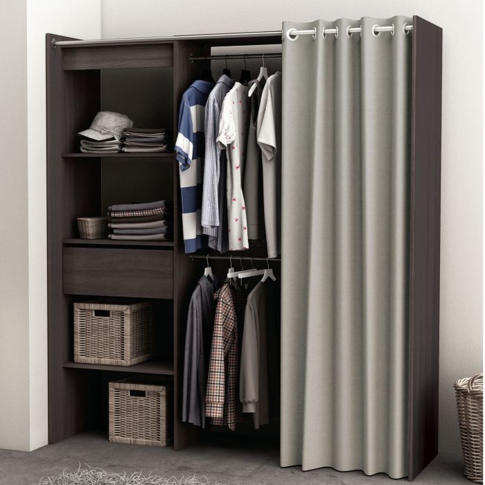 Dressing extensible 1 tiroir, 4 niches