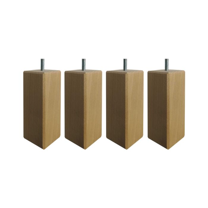 4 pieds carrés bois naturel 15 cm 4 pieds carrés bois naturel 15 cm