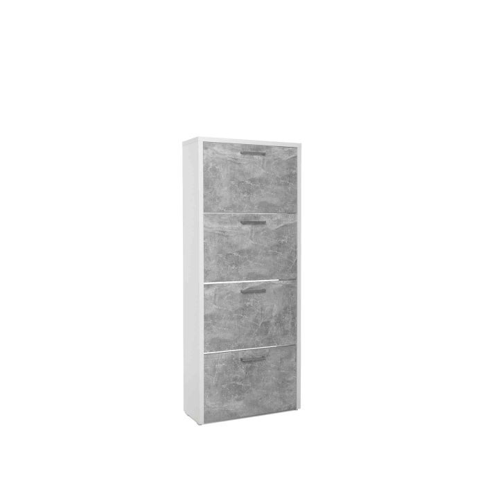Meuble à chaussures en bois gris - MC7071 fond blanc